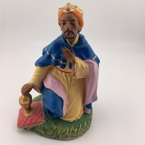 Vintage Wise Man Christmas Nativity Figurine Hand Painted Italy